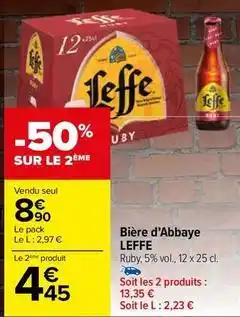 Carrefour Drive Leffe - bière d'abbaye offre