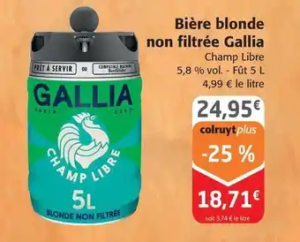 Colruyt Gallia - bière blonde non filtrée offre