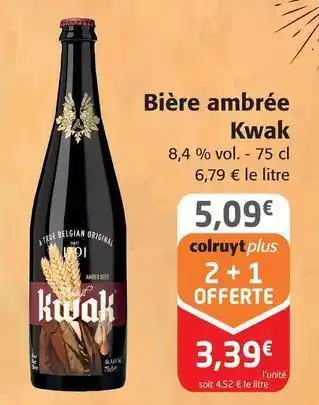 Colruyt Kwak - bière ambrée offre