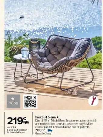 Fauteuil Siena XL