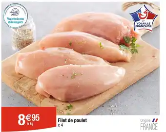 Cora x Carrefour Filet de poulet offre