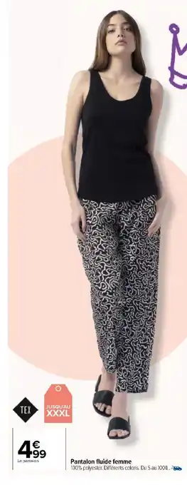 Carrefour Market Pantalon fluide femme offre