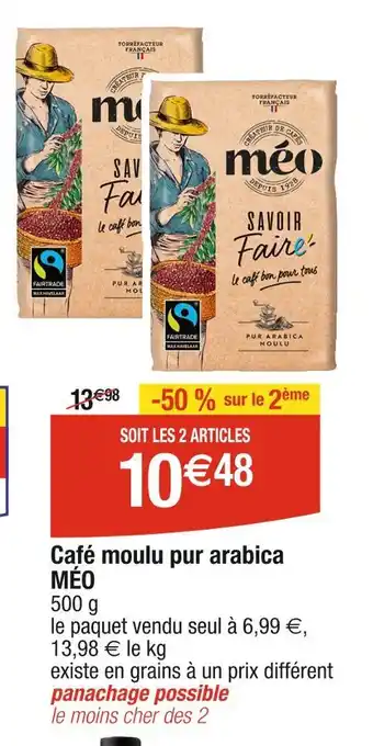 Cora x Carrefour MÉO Café moulu pur arabica offre