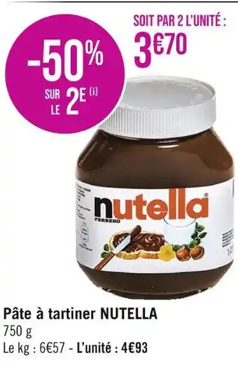 Géant Casino Nutella Pâte à tartiner offre