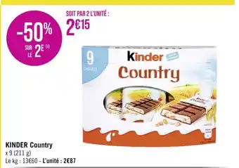 Géant Casino KINDER KINDER Country offre