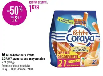 Géant Casino CORAYA Mini-bâtonnets Petits avec sauce mayonnaise offre