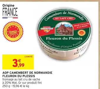 Intermarché FLEURON DU PLESSIS AOP CAMEMBERT DE NORMANDIE offre