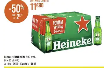 Géant Casino HEINEKEN Bière 5% vol offre