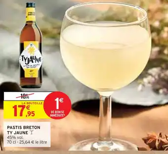 Intermarché TY JAUNE PASTIS BRETON offre