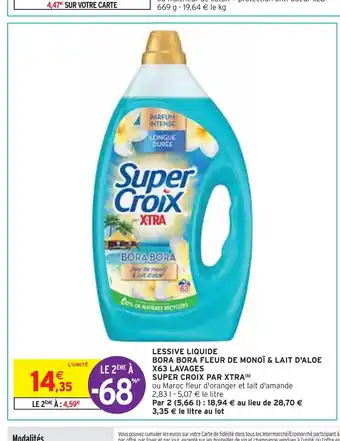 Intermarché SUPER CROIX LESSIVE LIQUIDE offre