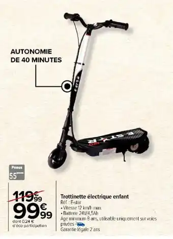 Carrefour Market Trottinette électrique enfant offre