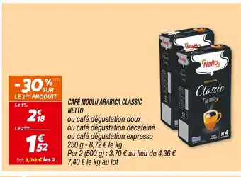Netto NETTO CAFÉ MOULU ARABICA CLASSIC offre