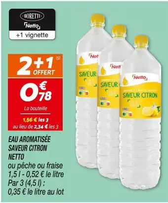 Netto NETTO EAU AROMATISÉE SAVEUR CITRON offre