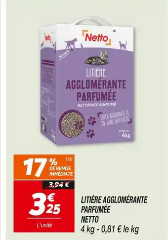 Netto NETTO LITIÈRE AGGLOMÉRANTE PARFUMÉE offre