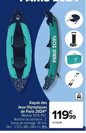 Carrefour Kayak des Jeux Olympiques de Paris 2024(f) offre
