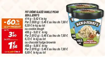 Netto BEN & JERRY'S POT CRÈME GLACÉE VANILLE PECAN offre