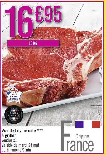 Casino Supermarchés Viande bovine côte à griller offre
