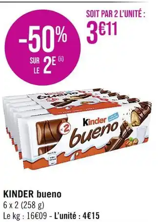 Casino Supermarchés KINDER KINDER bueno offre