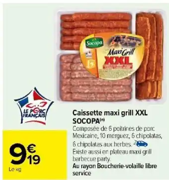 Carrefour Caissette maxi grill XXL SOCOPA(n) offre