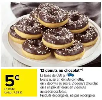 Carrefour 12 donuts au chocolat(m) offre