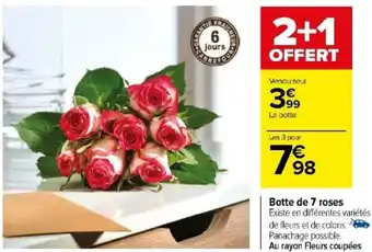 Carrefour Botte de 7 roses offre