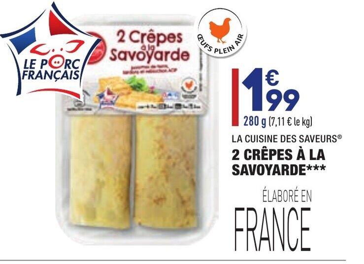 Promo 2 Crêpes À La Savoyarde chez ALDI