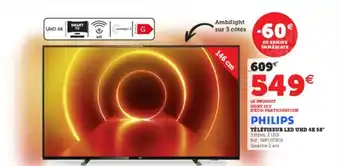 Super U Téléviseur Led UHD 4K 58 offre