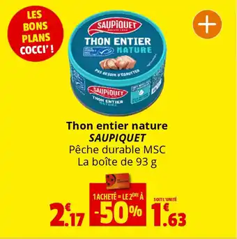 Coccinelle Express Thon entier nature SAUPIQUET offre