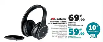 Super U Casque TV Sans Fil Avec Base émettrice offre
