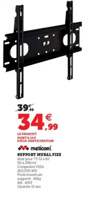 Super U Support Mural Fixe offre