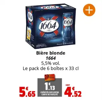 Coccinelle Express Bière blonde 1664 offre