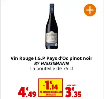 Coccinelle Express Vin Rouge I.G.P Pays d'Oc pinot noir BY HAUSSMANN offre