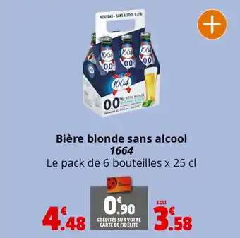 Coccinelle Supermarché Bière blonde sans alcool 1664 offre