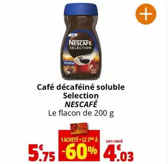 Coccinelle Supermarché Café décaféiné soluble Selection NESCAFÉ offre