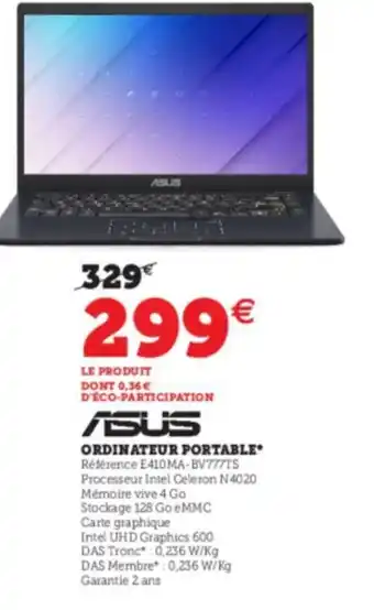 Super U Ordinateur Portable offre