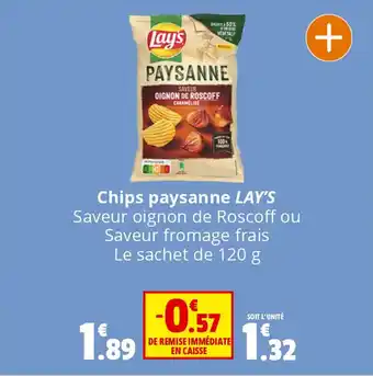 Coccinelle Supermarché Chips paysanne LAY'S offre