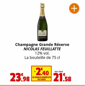 Coccinelle Supermarché Champagne Grande Réserve NICOLAS FEUILLATTE 12% vol. offre