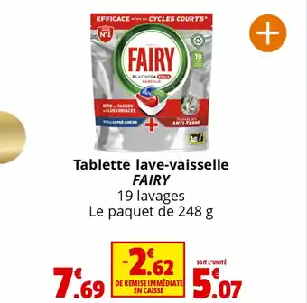 Coccinelle Supermarché Tablette lave-vaisselle FAIRY offre