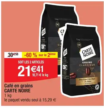 Migros Café en grains CARTE NOIRE offre