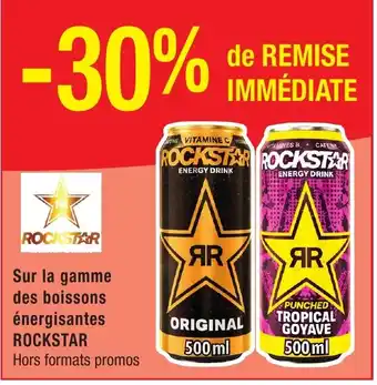 Sur la gamme des boissons énergisantes ROCKSTAR