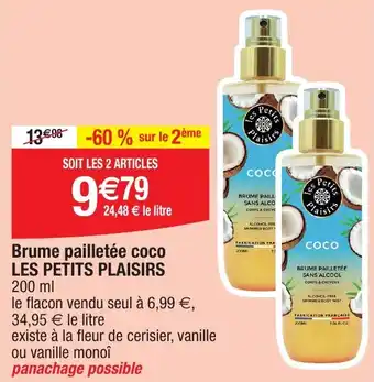 Migros Brume pailletée coco LES PETITS PLAISIRS offre