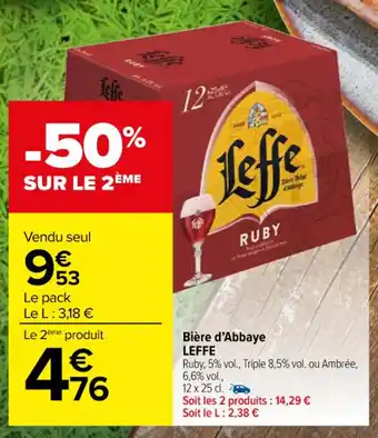 Carrefour Market Bière d'Abbaye LEFFE offre