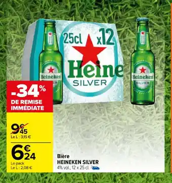 Carrefour Market Bière HEINEKEN SILVER offre