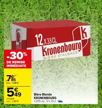 Carrefour Market Bière Blonde KRONENBOURG offre