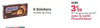 Picard Snickers 6 Snickers offre
