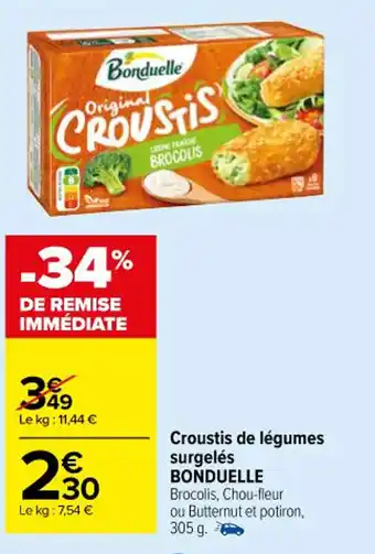 Carrefour Market Croustis de légumes surgelés BONDUELLE offre