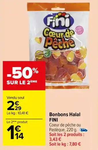 Carrefour Market Bonbons Halal FINI offre