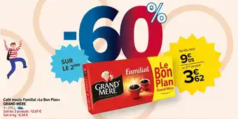 Carrefour Market Café moulu Familial <<Le Bon Plan>> GRAND MERE offre