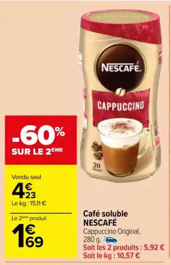 Carrefour Market Café soluble NESCAFÉ offre