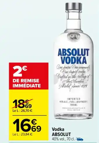 Carrefour Market Vodka ABSOLUT offre